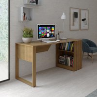 Mesa para Escritório com Armário 160cm Multimóveis CR25264 - Amêndoa