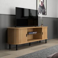 Rack TV até 65” Curvo Ripado 2 Portas Ditália R-636 cor:Riviera