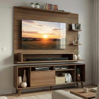 Rack com Painel para TV até 60 Polegadas 180 cm com Pés Rustic Cancun Madesa