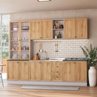 Armário Cozinha Completo Ditália Berlim 7 Pçs CV/BR B7