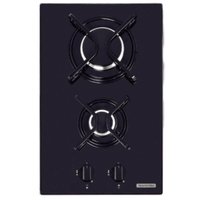 Cooktop a Gás Vidro Temperado Tramontina Dominó 2GG 30 Preto 2 Bocas Superautomático Bivolt