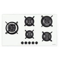 Cooktop a Gás Tramontina Penta Side Plus 5 Bocas Mesa Vidro Branco Superautomático Bivolt