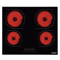 Cooktop Elétrico Tramontina New Square Vitrocerâmico 4 Bocas Touch com Timer 220V Preto