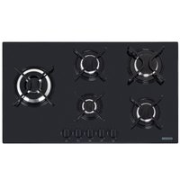 Cooktop a Gás Tramontina Penta Side Plus 5 Bocas Mesa Vidro com Acendimento Automático Preto Bivolt
