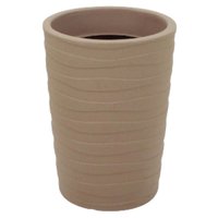 Vaso Grego Alto Decorativo de Flor 50cm Folhagem Tramontina Plástico Acabamento Granito Areia