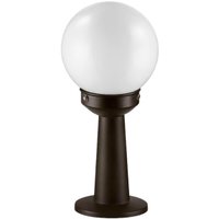 Poste Balizador 43cm Preto Luminária Globo de Jardim Quintal Iluminação Área Externa