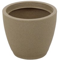 Vaso de Flor com Prato Tramontina Asteca Granito Areia 28,5cm Hall de Entrada Flores Plantas