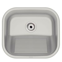 Tanque para Lavanderia 19L Aço Inox Escovado Tramontina Hera Compact de Encaixe Cuba Área de Serviço