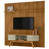Painel Bancada Tv 75 Pol 245x238 cm Laguna Cumaru Opala MADETEC