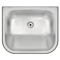 Tanque Inox de Parede Tramontina Hera 34L 50x40cm Aço Escovado para Lavanderia e Área de Serviço