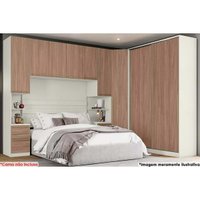 Quarto Casal Modulado Seletto 5 Peças QM121 Areia/Jequitibá - Henn