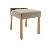 Sala Jantar Mesa Adele Tampo Madeirado 130x80cm e 4 Cadeiras Juliana Carvalho/Cinamomo - Suede Joli Capuccino - Cimol