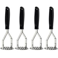 Kit 4 Amassadores Manuais de Batatas Legumes Inox Tramontina Utilità Cozinha Restaurante Buffet
