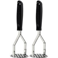 Kit 2 Amassadores Manuais de Batatas Tramontina Utilità Inox Cabo de Polipropileno Preto