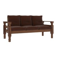 Sofá 3 Lugares Madeira Maciça Liz Multimóveis CR7000 Marrom