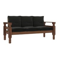 Sofá 3 Lugares Madeira Maciça Liz Multimóveis VCR7000 - Grafite