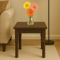 Mesa Lateral Apoio Quadrada 50cm Madeira Maciça/MDP Multimóveis CR45331 Imbuia