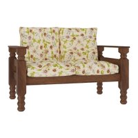 Namoradeira 2 Lugares Madeira Maciça Liz Multimóveis VCR7002 - Floral Maracujá
