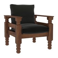 Poltrona Madeira Maciça Liz Multimóveis CR7003 Grafite