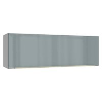 Armário Aéreo 100 cm 1 Porta Basculante Branco/Cinza Lux Madesa
