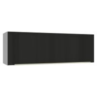 Armário Aéreo 100 cm 1 Porta Basculante Branco/Preto Lux Madesa