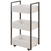Carrinho Organizador Multiuso 3 Cestos BP 50 cm Lais Branco Eratto Moveis