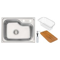 Cuba Gourmet Aço Inox 55x24cm Tábua e Acessórios Tramontina Morgana Compact 48 FX Undermount