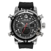 Relógio Masculino Prata e Preto Weide AnaDigi WH-5205