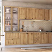 Armário Cozinha Completo Ditália Berlim 7 Pçs CV/BR B11