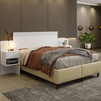 Cabeceira Master Quarto Casal E Queen Com Mesa De Cabeceira