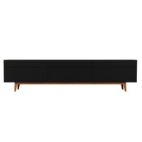 Rack para TV até 75 Polegadas 3 Gavetas Mazza Preto