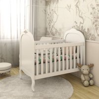 Berço Americano 3 em 1 Sueño Branco Brilho - Panorama Móveis  100% Mdf
