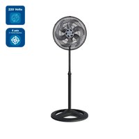Ventilador de Coluna Ventisol 40cm Turbo 6 Pás Preto VOC40