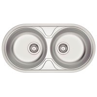 Cuba Redonda de Embutir ou Sobrepor 85x44cm Tramontina Luna Aço Inox Escovado Cozinha