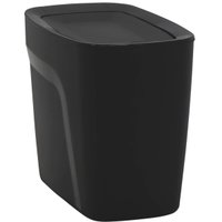 Lixeira de Pia com Tampa Basculante Compact 6,5L Tramontina Plástico Preto Cozinha