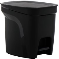 Lixeira com Tampa Pedal 7L Tramontina Compact Plástico Preto Cesto de Lixo para Casa