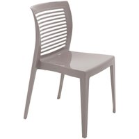 Cadeira de Jantar Tramontina Victória Encosto Horizontal Polipropileno Camurça Empilhável