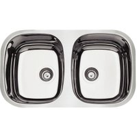 Cuba para Embutir Dupla Tramontina Isis 34L Inox Alto Brilho 77x45cm Grande Pia Cozinha Gourmet