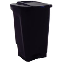 Cesto de Lixo com Pedal 100L Tramontina Preto Lixeira Plástica Grande Modelo T-Force