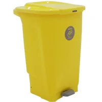Lixeira Tramontina Pedal 100L Coleta Seletiva Metal Amarela Plástica T-Force Reciclagem