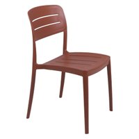 Cadeira Plástica Terracota Elegante Tramontina Amélia Cozinha Sala Área Gourmet