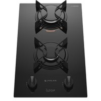 Cooktop 2 Bocas Atlas U Top com Mesa de Vidro Preto Bivolt