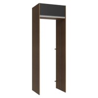 Porta-Geladeira 73 cm 1 Porta Basculante Rustic/Preto Glamy Madesa