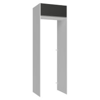 Porta-Geladeira 73 cm 1 Porta Basculante Branco/Preto Glamy Madesa