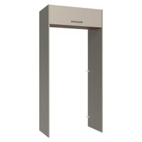 Porta-Geladeira 103 cm 1 Porta Basculante Crema/Rustic/Crema Agata Madesa