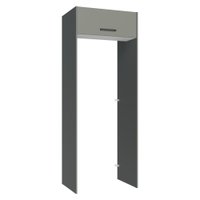 Porta-Geladeira 83 cm 1 Porta Basculante Cinza/Branco/Cinza Agata Madesa