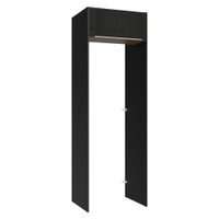 Porta-Geladeira 73 cm 1 Porta Basculante Preto/Rustic/Preto Lux Madesa