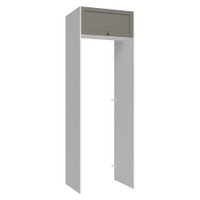 Porta-Geladeira 73 cm 1 Porta Basculante Branco/Cinza Vik Madesa