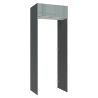 Porta-Geladeira 83 cm 1 Porta Basculante Cinza/Branco/Cinza Lux Madesa