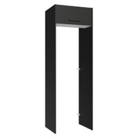 Porta-Geladeira 73 cm 1 Porta Basculante Preto/Branco/Preto Agata Madesa